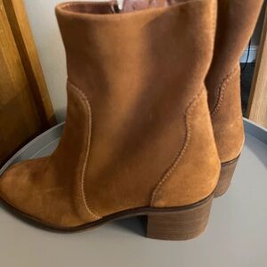 Next Tan Suede Ankle Booties